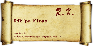 Répa Kinga névjegykártya